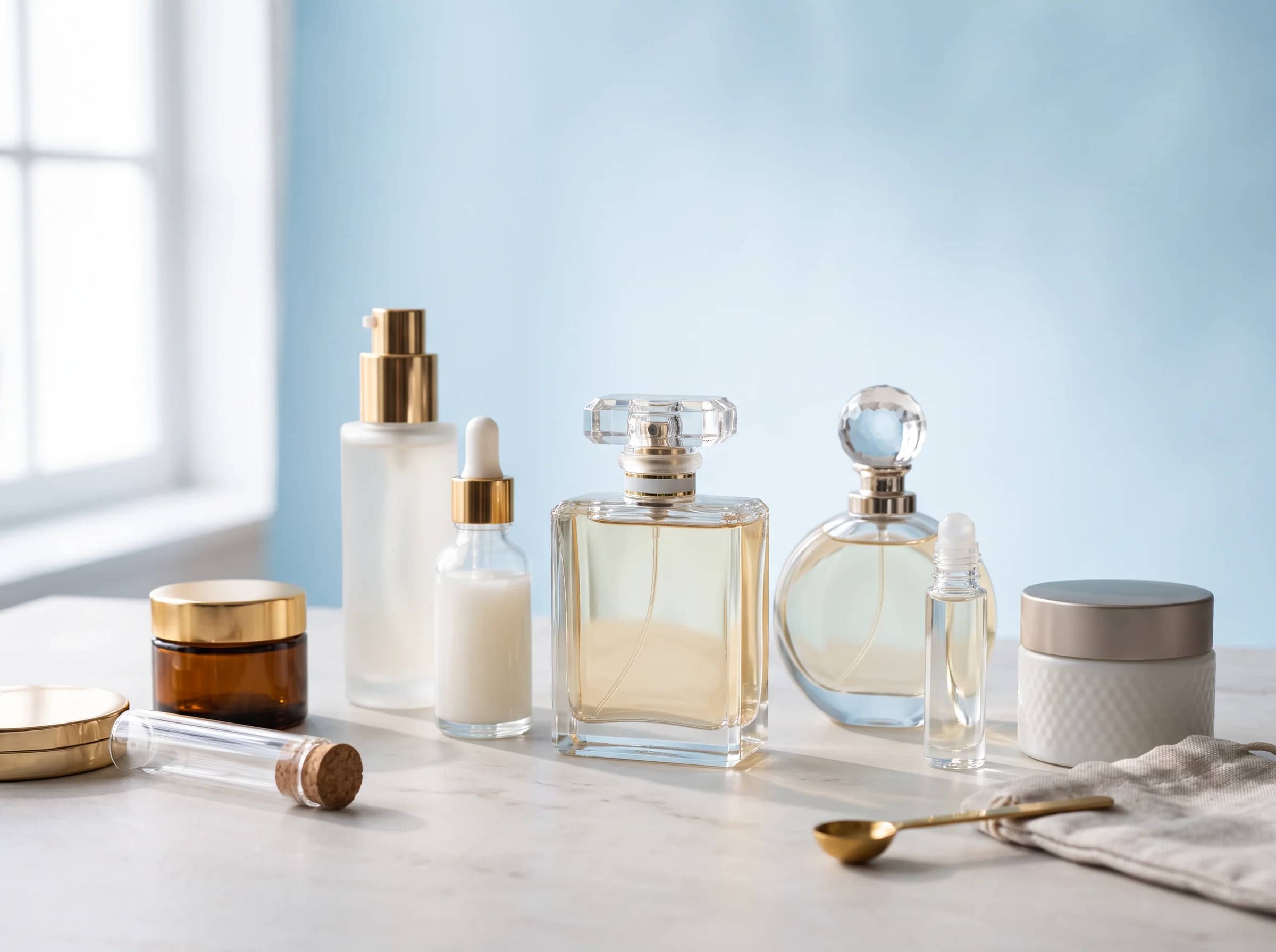 Cosmetics, perfumes, beauty products and packaging